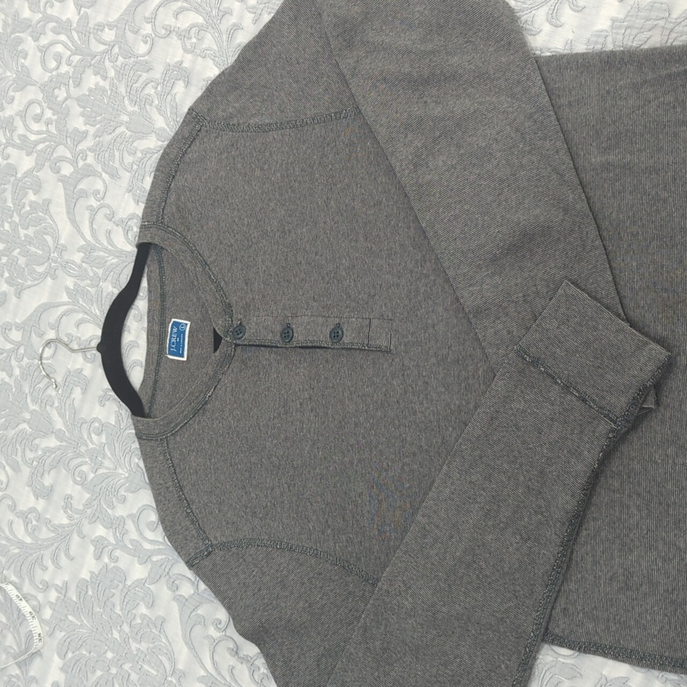 J.Crew Men's Long Sleeve Comfort-First Thermal Waffle Henley Size L -  Grayish